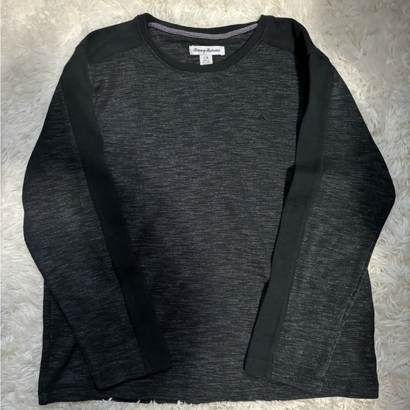 Tommy Bahama French Rib Knit Crew Top Long Sleeve Large - Picture 2 of 4